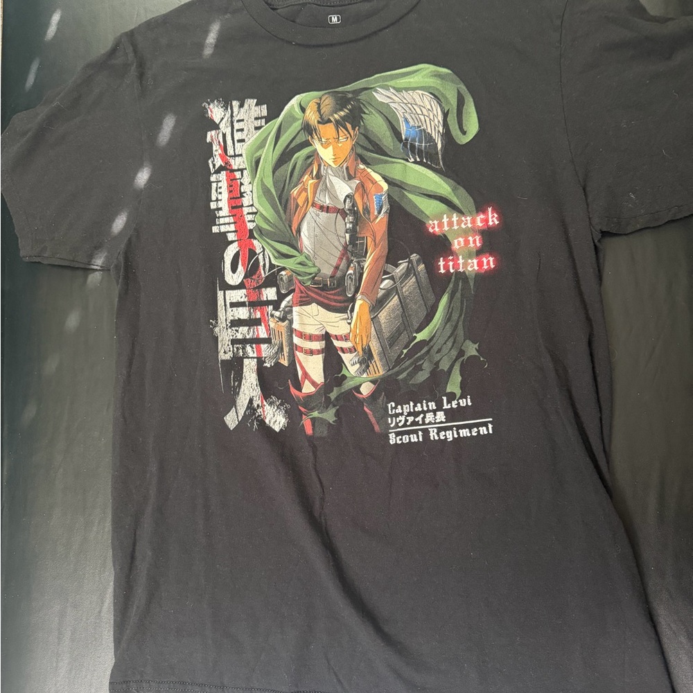 Ripple Junction Black Attack on Titan Levi T-Shirt